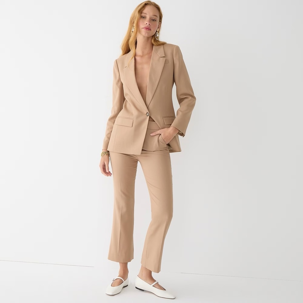 J.Crew Willa cropped flare pant in Italian city wool BK266